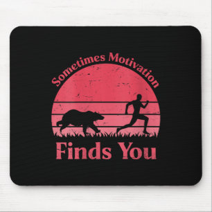 Womens Sometimes Motivation Finds You V-neck  Mouse Pad
