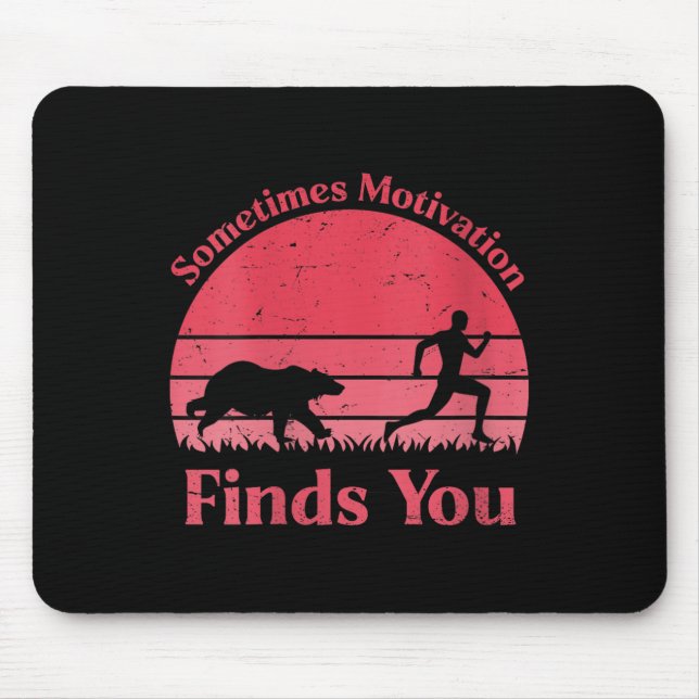 Womens Sometimes Motivation Finds You V-neck  Mouse Pad (Front)