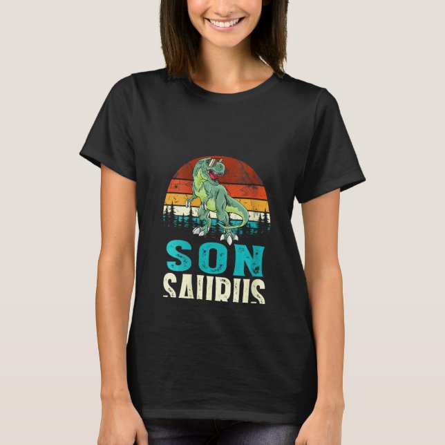 Womens Sonsaurus T Rex Dinosaur Funny Son Saurus F T-Shirt (Front)