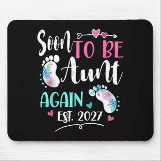 Womens Soon To Be Auntie Again 2027 Mothers Day Mouse Pad