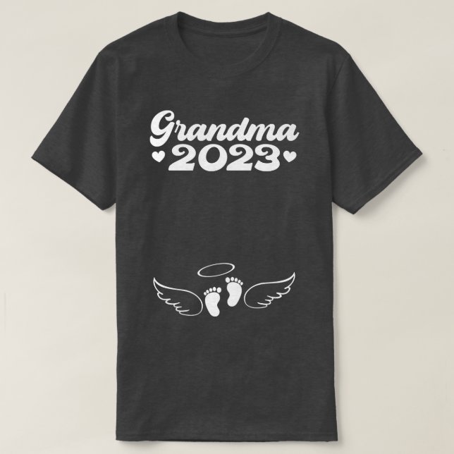 Womens Soon to be Grandma 2023 Pregnancy Announcem T-Shirt (Design Front)