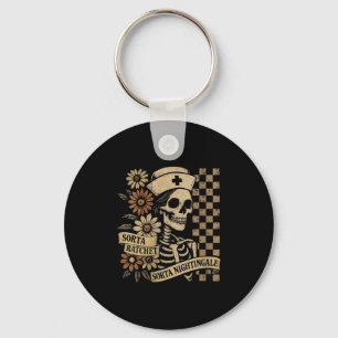 Womens Sorta Ratchet Sorta Nightingale Skeleton Nu Key Ring