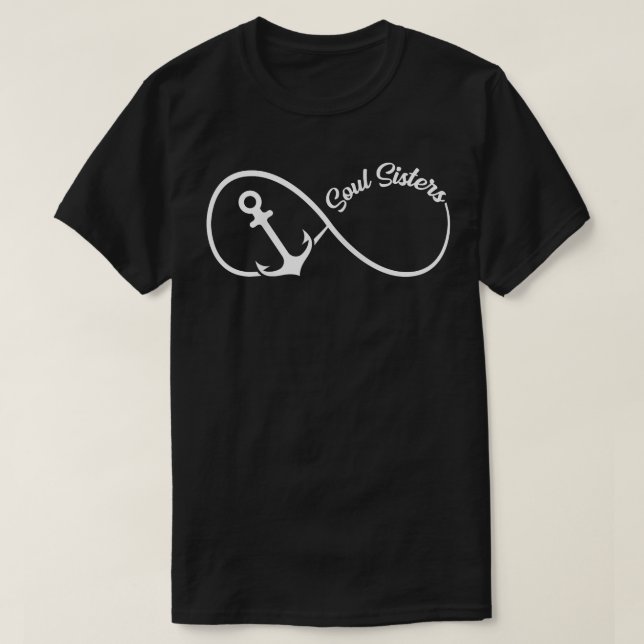 Womens Soul Sisters Anchor Infinity Sign 1 BFF Bes T-Shirt (Design Front)