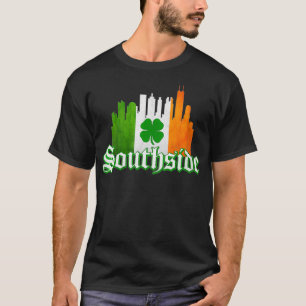 Womens Southside Irish Pride Chicago Sky line Wind T-Shirt