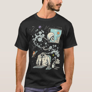Womens Spacing Out ADHD Skeleton VNeck T-Shirt