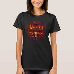 Womens Spagetti strap Yaqui Nation Deer Skull art T-Shirt