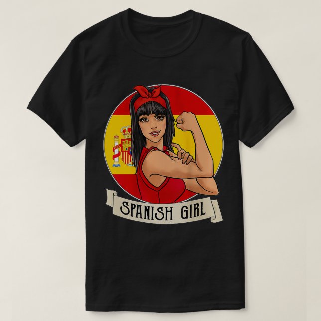 Womens Spanish Girl Spain Espana Gifts  T-Shirt (Design Front)