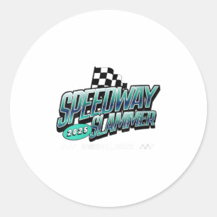 Womens Speedway Slammer - Bunker Hill, Indiana V-n Classic Round Sticker