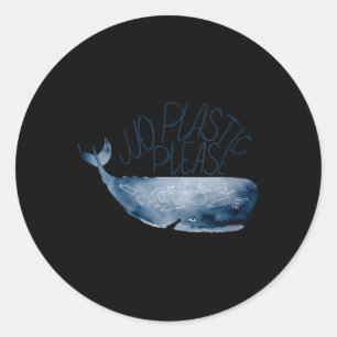 Womens Sperm Whale For Environmental Protection V Classic Round Sticker