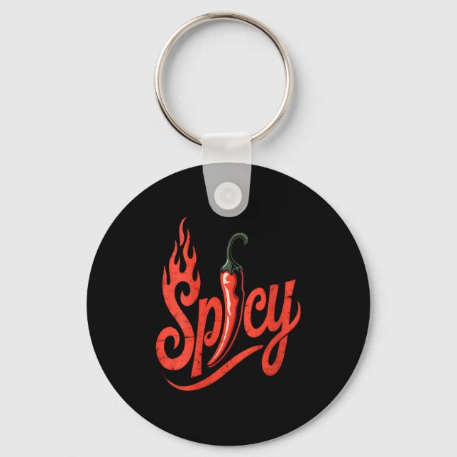 Womens spicy chilli noodles  key ring (Front)