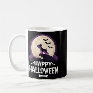 Womens Spooky Miniature Schnauzer Happy Halloween Coffee Mug