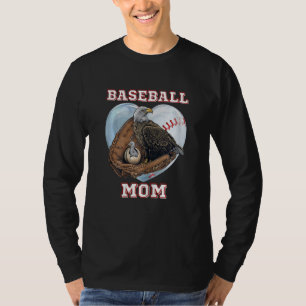 Womens Sports in Nature Bald Eagle Family American T-Shirt