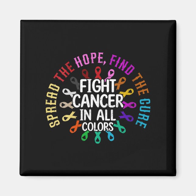 Womens Spread The Hope Find The Cure Fight Cancer  Magnet (Front)