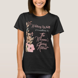 Women's Spring Retreat Wildflower Pink Christian T-Shirt