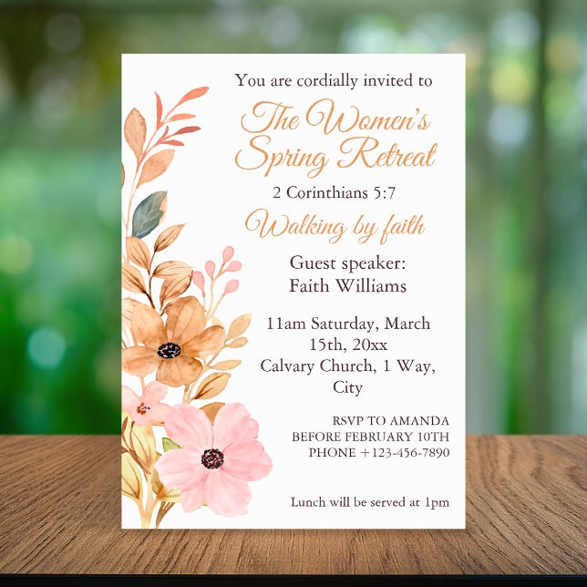 Women's Spring Retreat Wildflower Social Media Invitation (Creator Uploaded)