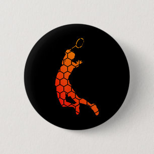 Womens Squash Shuttle Badminton Badminton Player 6 Cm Round Badge