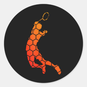 Womens Squash Shuttle Badminton Badminton Player  Classic Round Sticker