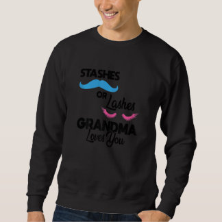 Womens stashes or lashes grandma loves you Grandmo Sweatshirt
