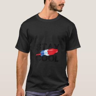 Womens Stay Cool Rocket Pop Red White Blue Popsicl T-Shirt
