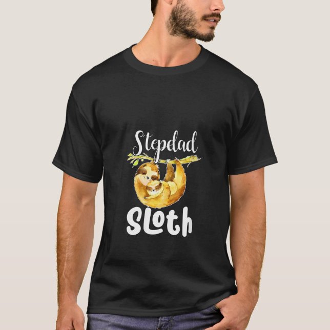 Womens Stepdad Sloth Matching Family Cute  Mother' T-Shirt (Front)