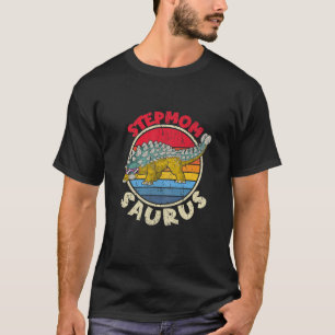 Womens Stepmom Saurus I Ankylosaurus Dinosaur I Fa T-Shirt