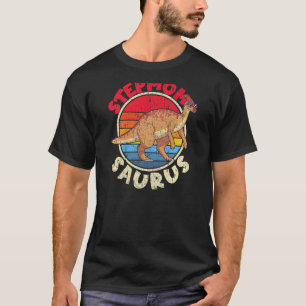 Womens Stepmom Saurus I Parasaurolophus I Family M T-Shirt