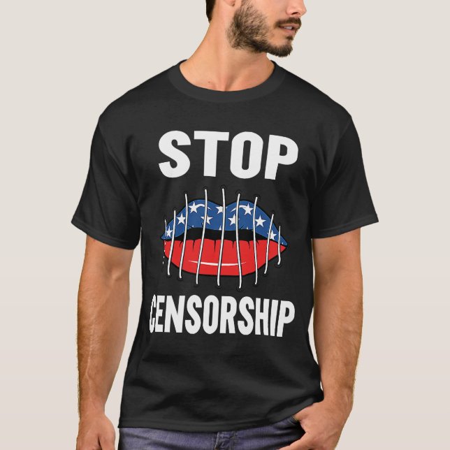 Womens Stop Censorship Freedom of Speech T-Shirt (Front)