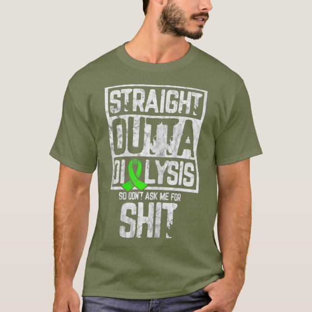 Womens Straight Outta Dialysis Hilarious Jokes T-Shirt (Front)