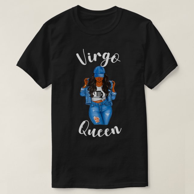 Womens Streetwise Virgo Queen African American Bla T-Shirt (Design Front)