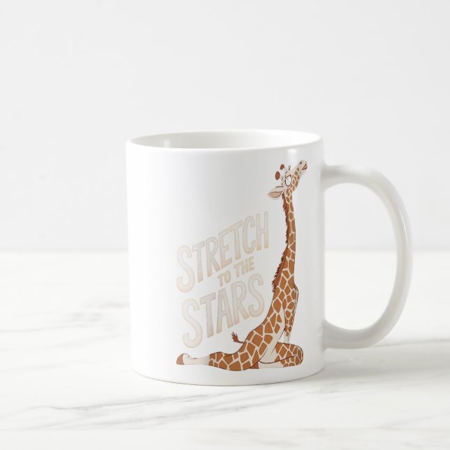 Womens Stretch Towards The Galaxy Sitive Yoga Gira Coffee Mug (Right)