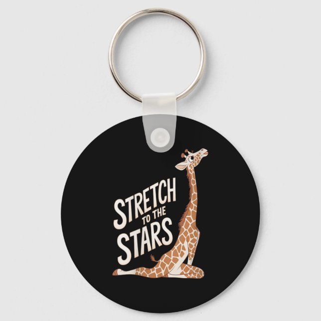 Womens Stretch Towards The Galaxy Sitive Yoga Gira Key Ring (Front)