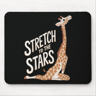 Womens Stretch Towards The Galaxy Sitive Yoga Gira Mouse Pad