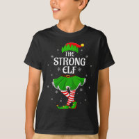 Womens Strong Elf Christmas Family Girls Women Elf
