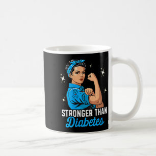 Womens Stronger Than Diabetes V-neck Coffee Mug