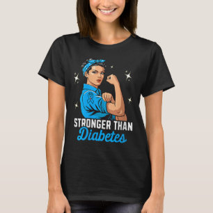 Womens Stronger Than Diabetes V-neck T-Shirt