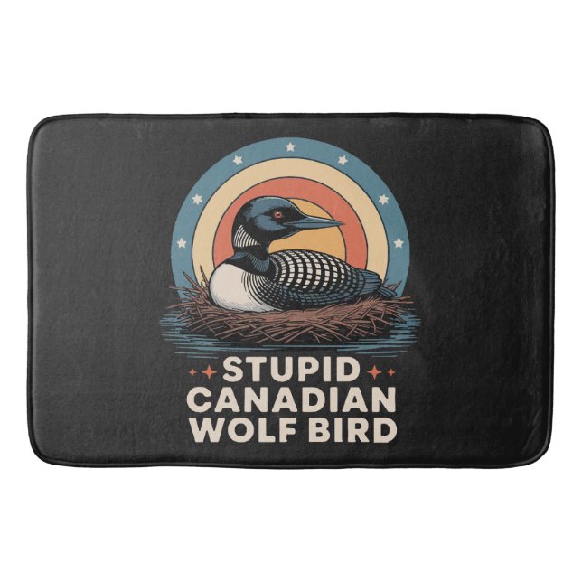 women's stupid canadian bath mat (Front)