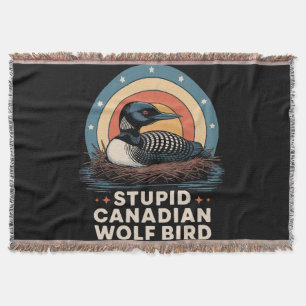women's stupid canadian throw blanket