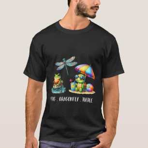 Womens Subtle Political Humour Frog Dragonfly Turt T-Shirt
