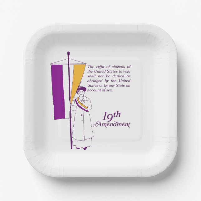Women's Suffrage Paper Plate (Front)