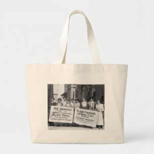 Women's Suffrage Pickets, 1917 Large Tote Bag