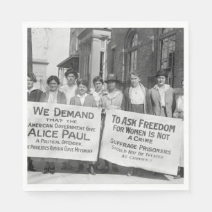 Women's Suffrage Pickets, 1917 Napkin
