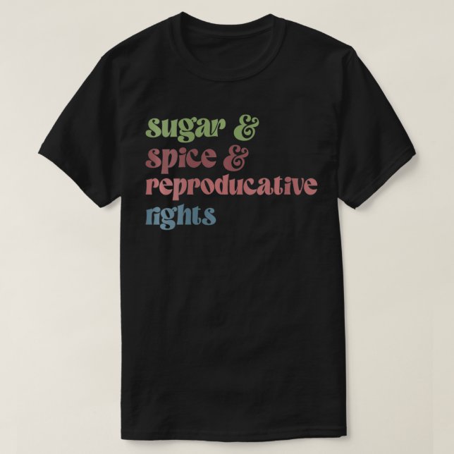 Womens Sugar Spice Reproductive Rights Feminist Fe T-Shirt (Design Front)