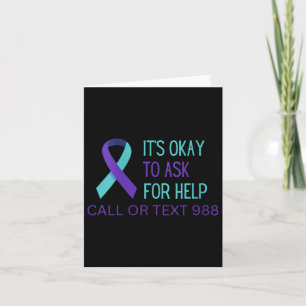 Womens Suicide Prevention 988 Hotline Shirt 988 Su Card