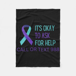 Womens Suicide Prevention 988 Hotline Shirt 988 Su Fleece Blanket