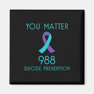 Womens Suicide Prevention 988 Hotline Shirt V-neck Magnet