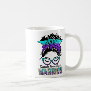 Womens Suicide Prevention Awareness Week Messy Bun Coffee Mug