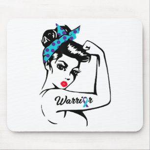 Womens Suicide Prevention Awareness Week Messy Bun Mouse Pad