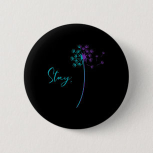 Womens Suicide Prevention Dandelion Teal And Purpl 6 Cm Round Badge