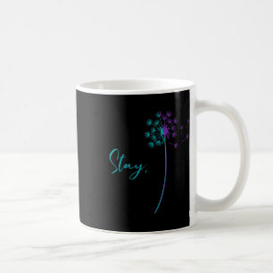 Womens Suicide Prevention Dandelion Teal And Purpl Coffee Mug