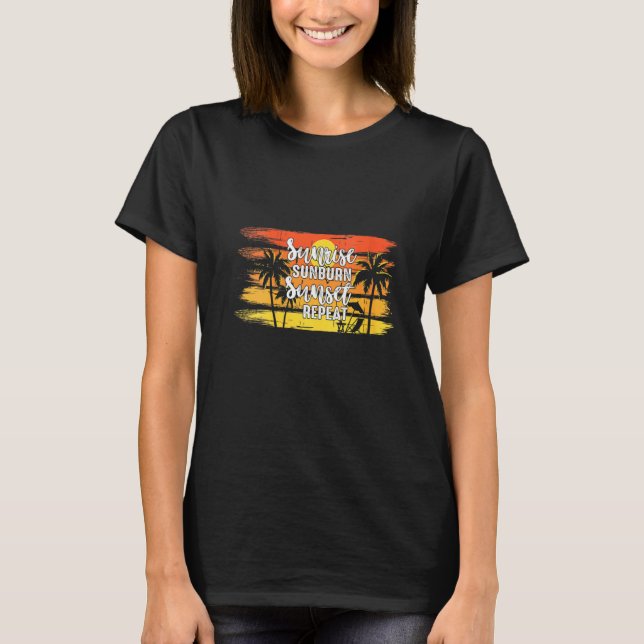 Womens Summer, Beach, Vacation & Sunrise Sunburn S T-Shirt (Front)